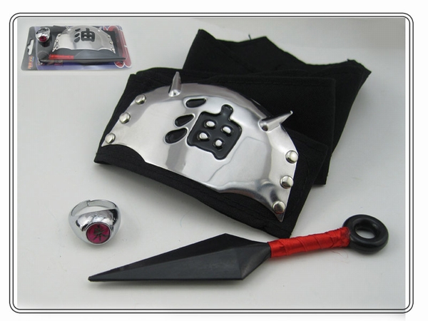 Naruto Jiraiya Headbelt and Red Kunai  Set