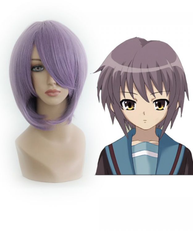 The Melancholu of Suzumiya Haruhi Nagato Yuki Cosplay Wig 013E