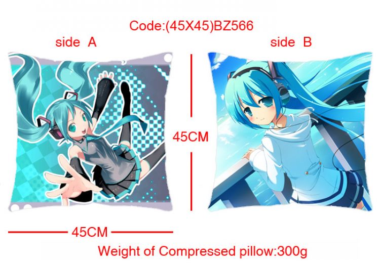 BZ566 Vocaloid Miku Double Sides Cushion