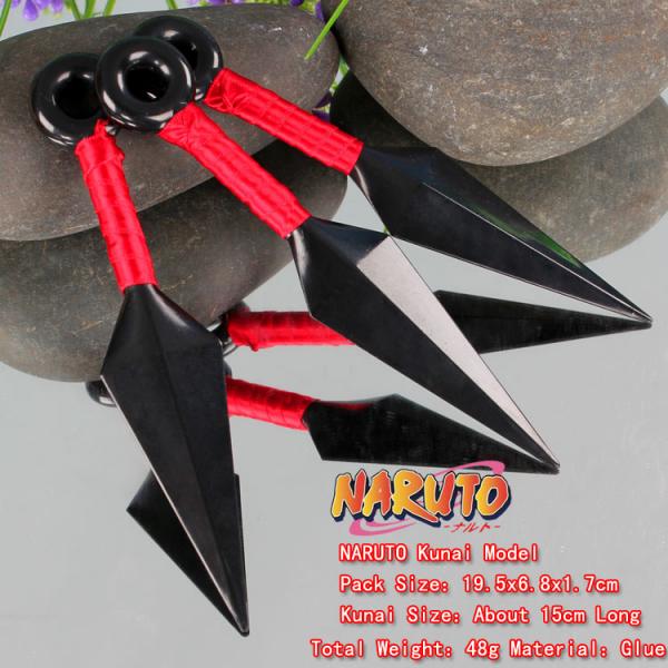 NARUTO KUNAI RED 3 PCS box-packed