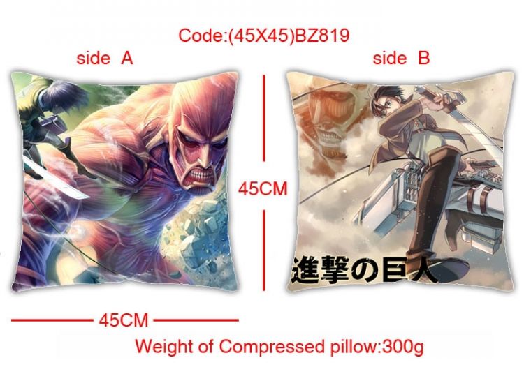 BZ819 Shingeki no Kyojin Double-sides Cushion