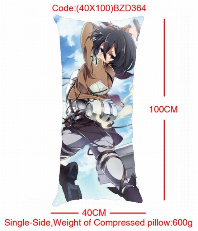 BZD364 Shingeki no Kyojin Mikasa Single-side Long Cushion