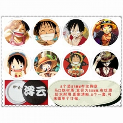 One Piece Brooch 58mm 8 pcs fo...