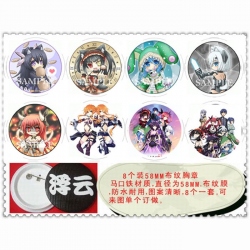 Date A Live Brooch 58mm 8 pcs ...