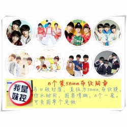 TFBOYS Brooch 58MM 8 pcs for 1...