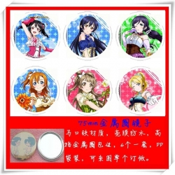 LOVELIVE Mirror 75mm 6 pcs