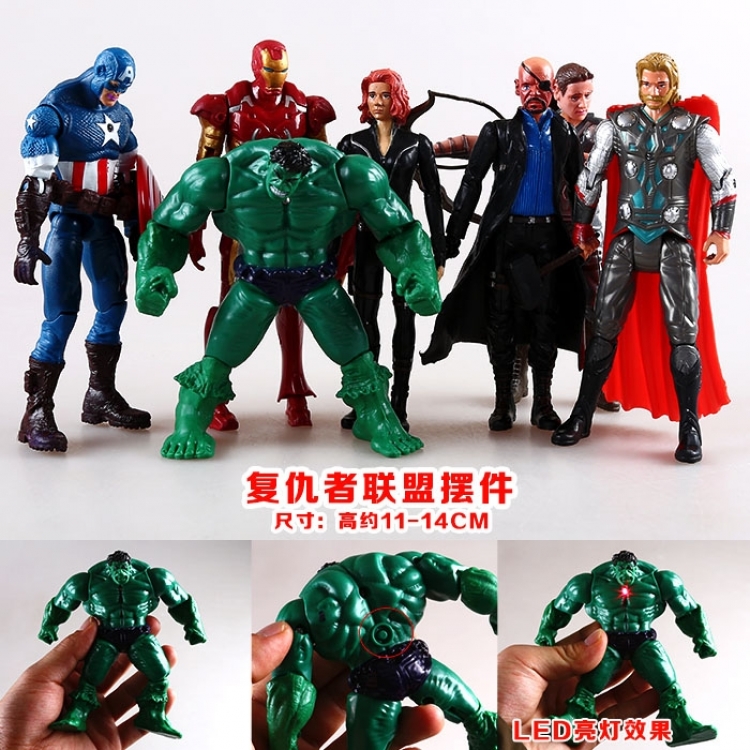 The Avengers Figure with LED lamp 7 pcs for 1 set