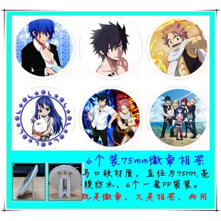 Fairy Tail Photo frame 75MM 6 pcs for 1 set