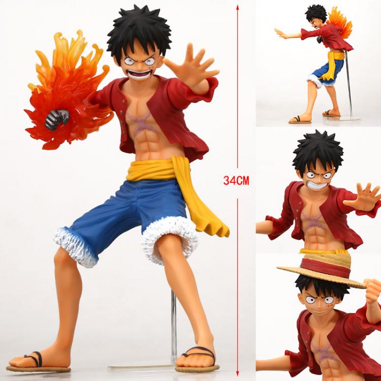 One Piece Fire Fist Luffy Figure 35cm box package 1350g