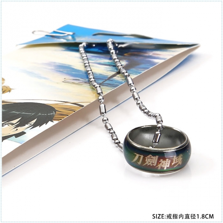 Sword Art Online Anime Ring Necklace B style