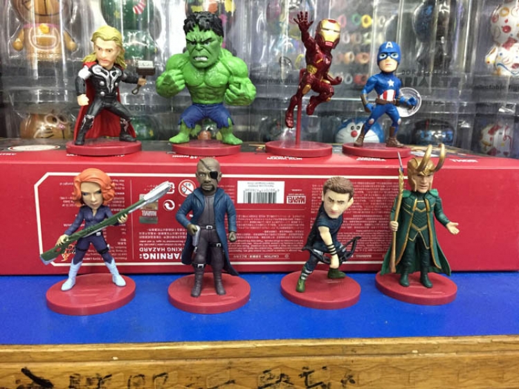 The Avengers all characters Figure 8pcs a set box packing