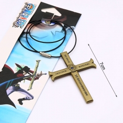 One Piece Mihawk Cross Necklac...