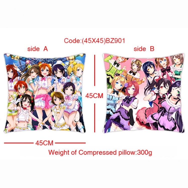 BZ901 Love Live  Double-sides Cushion 45x45cm