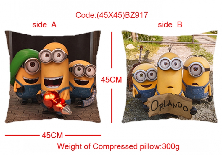 BZ917 Despicable Me Double sides cushion 45x45cm