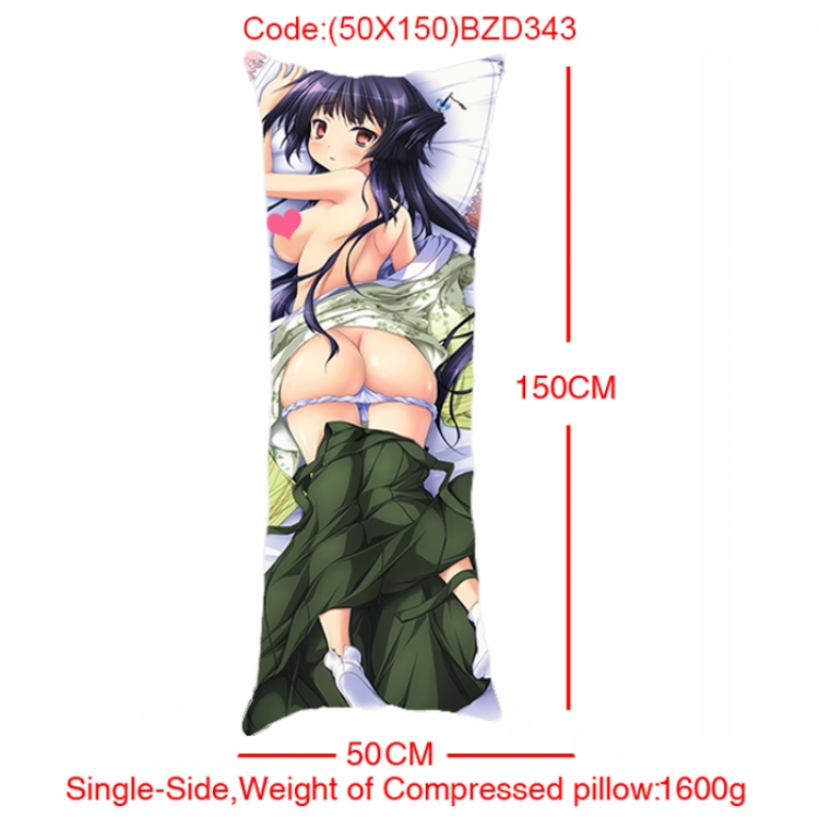 BZD343 Anime Girl Single Side Long Cushion 50x150cm