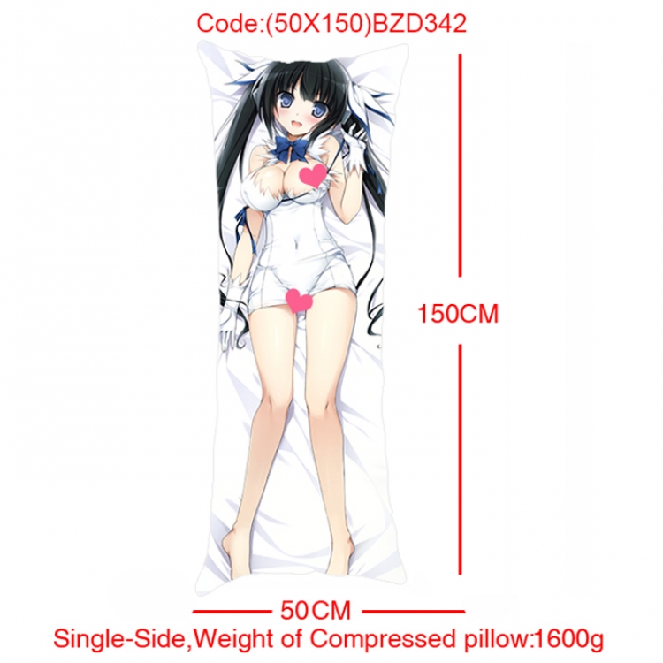 BZD342- Is It Wrong to Try to Pick Up Girls in a Dungeon? Single Side Long Cushion 50x150cm