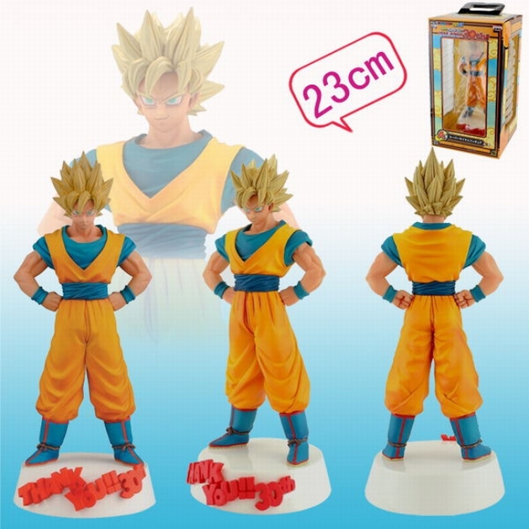 DRAGON BALL Yellow Hair Gouku Figure Boxed  23cm