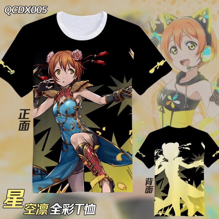 QCDX005-lovelive Full color Anime Micro Fiber short-sleeved T-shirt M L XL XXL