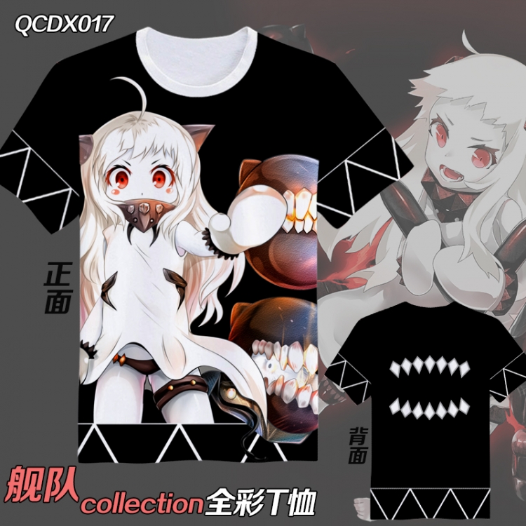 QCDX017 Kantai Collection Full color Anime Micro Fiber short-sleeved T-shirt M L XL XXL