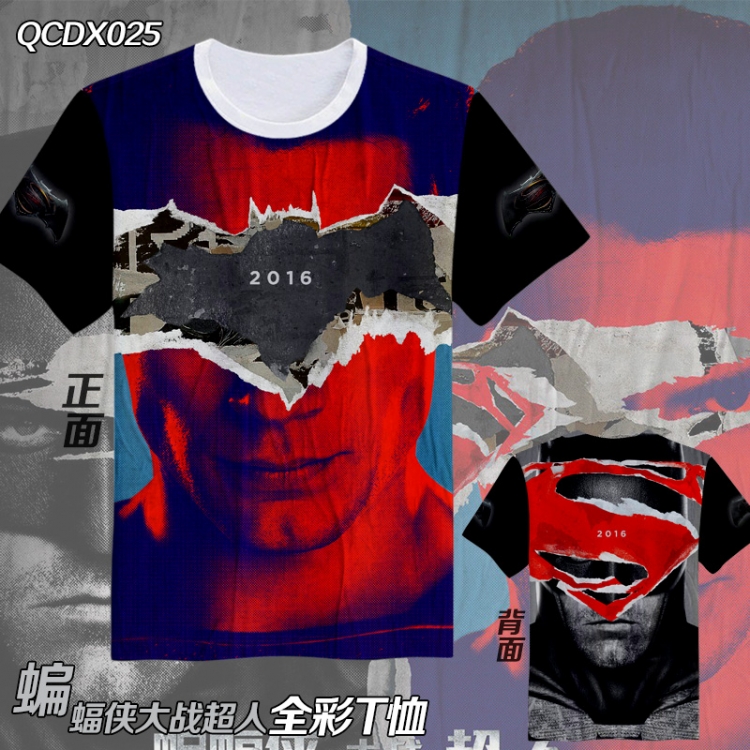 QCDX025- Batman Full color Anime Micro Fiber short-sleeved T-shirt M L XL XXL