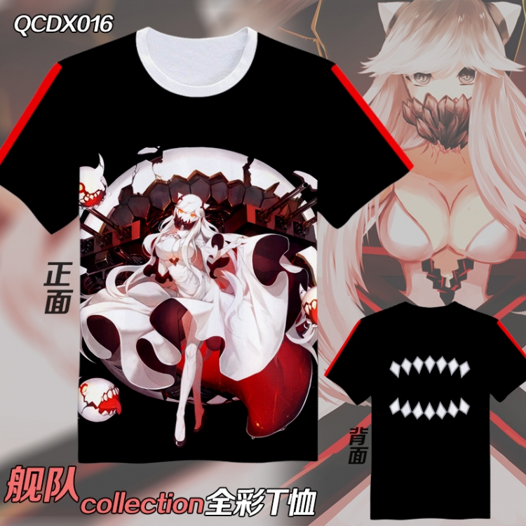 QCDX016 Kantai Collection Full color Anime Micro Fiber short-sleeved T-shirt M L XL XXL