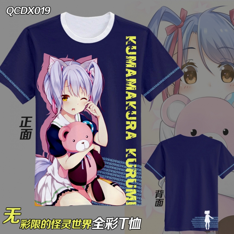 QCDX019- Anime Full color Anime Micro Fiber short-sleeved T-shirt M L XL XXL