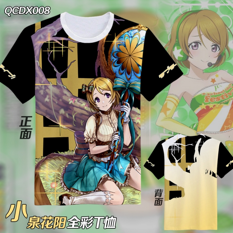 QCDX008-lovelive Full color Anime Micro Fiber short-sleeved T-shirt M L XL XXL