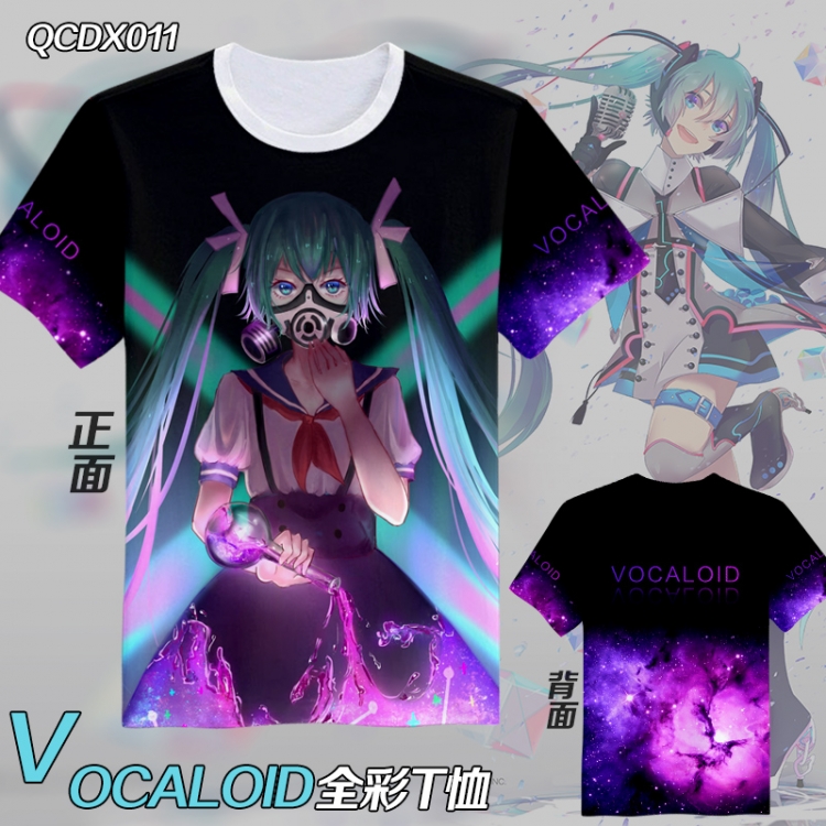 QCDX011-VOCALOID Full color Anime Micro Fiber short-sleeved T-shirt M L XL XXL