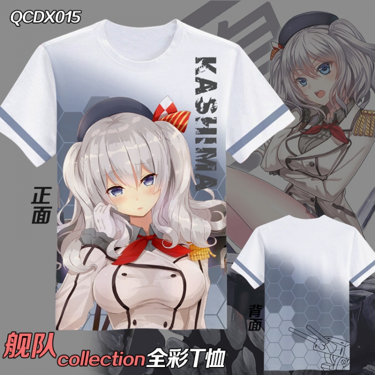 QCDX015-Kantai Collection Full color Anime Micro Fiber short-sleeved T-shirt M L XL XXL