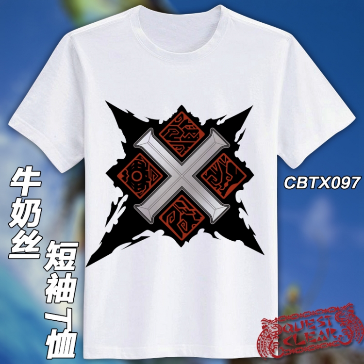 CBTX097-Monster Hunter Mirco Fiber short-sleeved T-shirt M L XL XXL can be customized