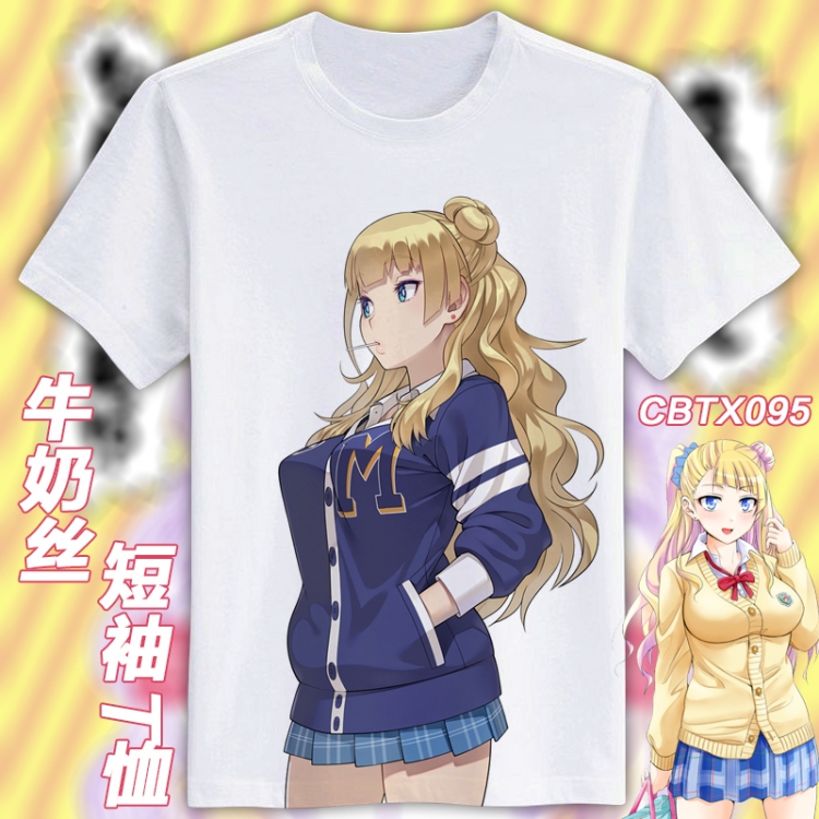 CBTX095-Anime Girl Mirco Fiber short-sleeved T-shirt M L XL XXL can be customized