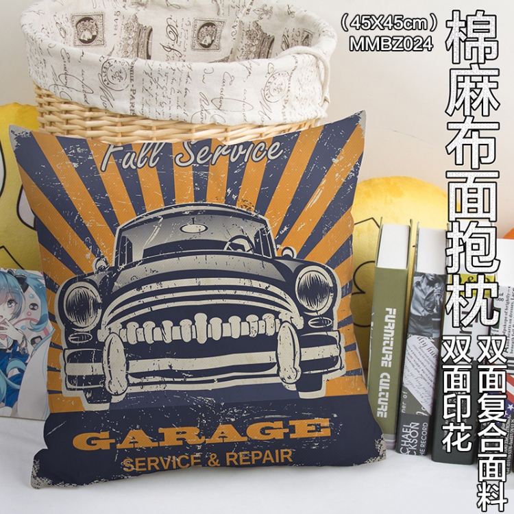 MMBZ024-Car Double sides Full color cotton pillow 45X45CM can be customized