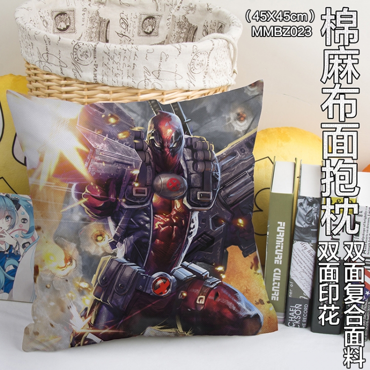 MMBZ023-Deadpool  Double sides Full color cotton pillow 45X45CM can be customized