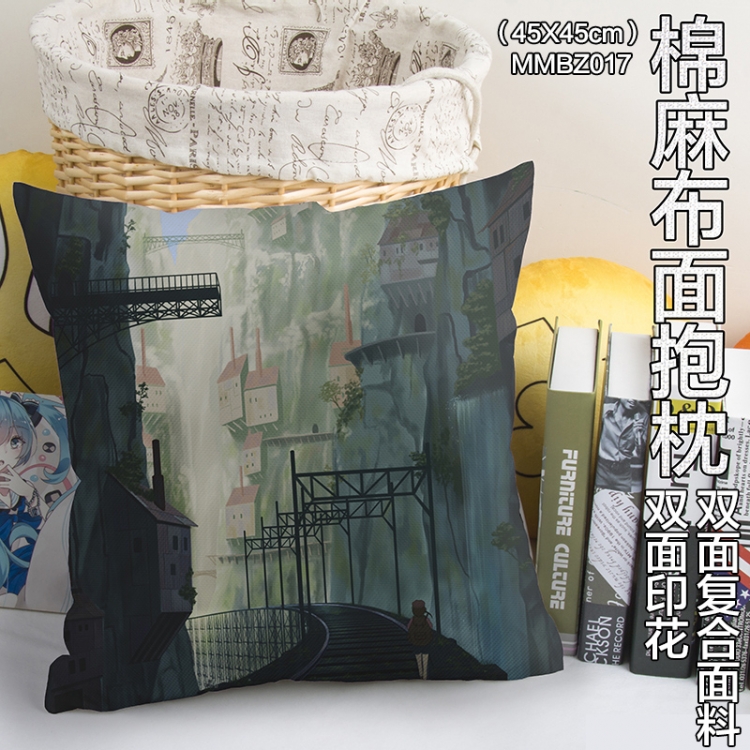 MMBZ017-Laputa: Castle in the Sky Double sides Full color cotton pillow 45X45CM can be customized