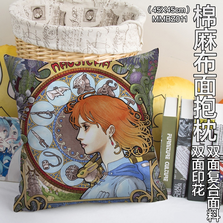 MMBZ011-，Nausicaä of the Valley of the Wind Double sides Full color cotton pillow 45X45CM can be customized