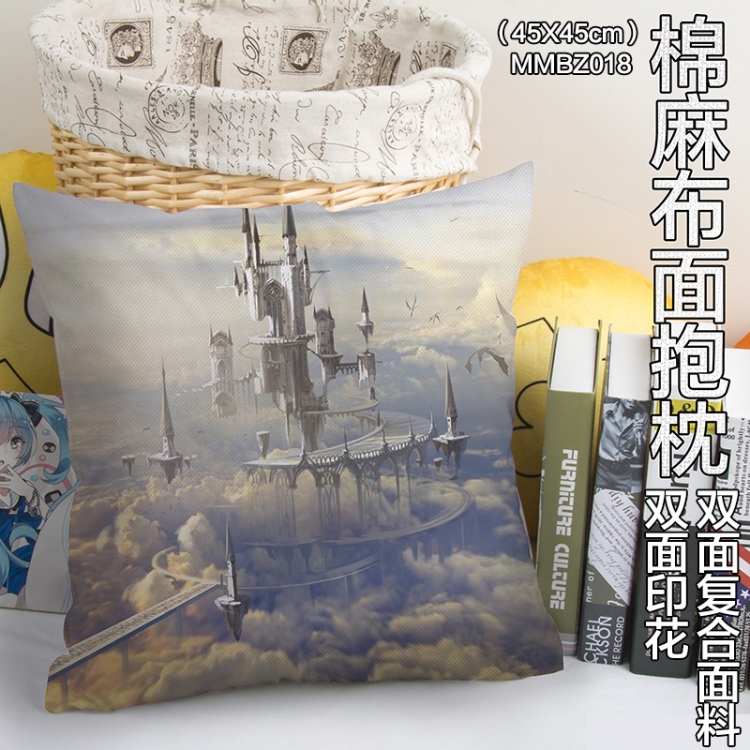 MMBZ018-Anime Double sides Full color cotton pillow 45X45CM can be customized