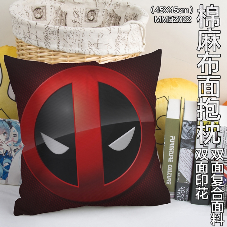 MMBZ022- Deadpool  Double sides Full color cotton pillow 45X45CM can be customized