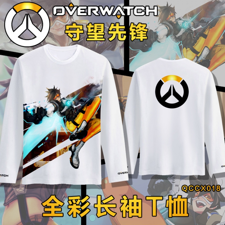 QCCX018-Overwatch OW  Full-color long-sleeved T-shirt M L XL XXL