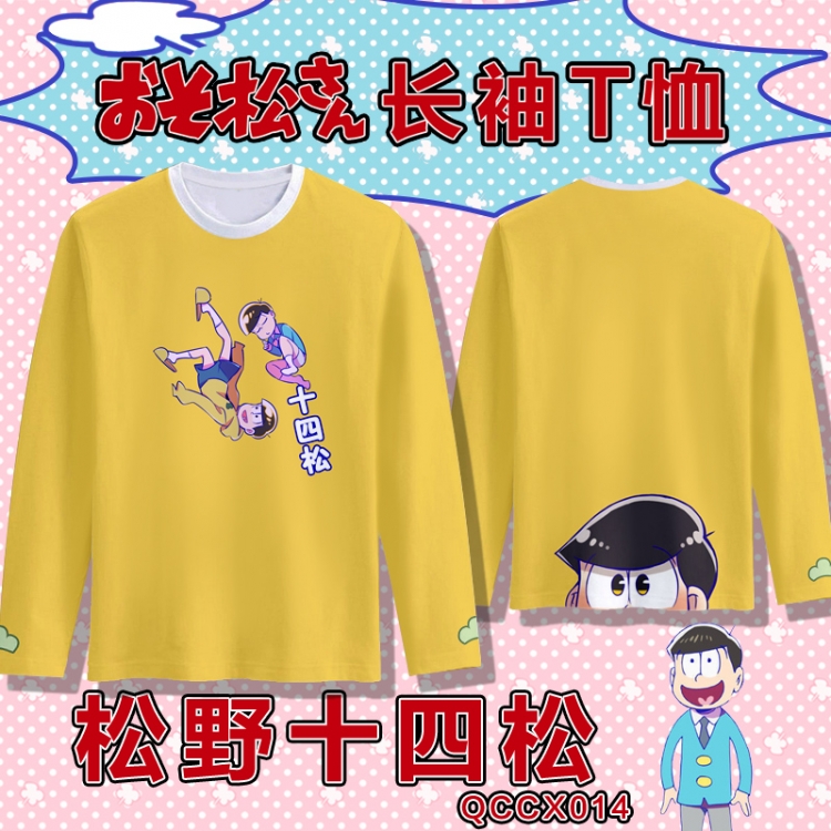 QCCX014- Osomatsu Kun Full-color long-sleeved T-shirt M L XL XXL