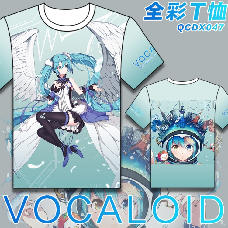QCDX047-Vocaloid Miku Full-color T-shirt modal fabric M L XL XXL