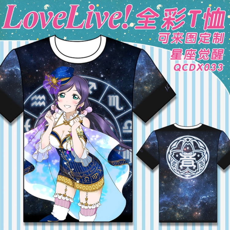 QCDX033-lovelive Full-color T-shirt modal fabric M L XL XXL