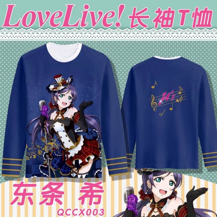 QCCX003-lovelive Full-color long-sleeved T-shirt M L XL XXL