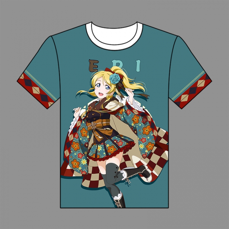 Love Live Full-color short-sleeved Crewneck modal fabric T-shirt M L XL XXL