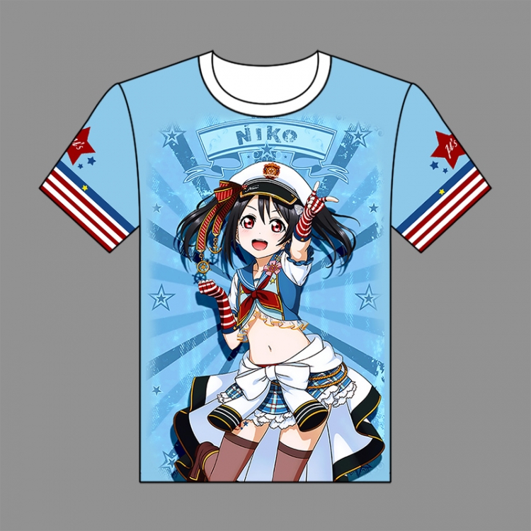 Love Live Full-color short-sleeved Crewneck modal fabric T-shirt M L XL XXL 04