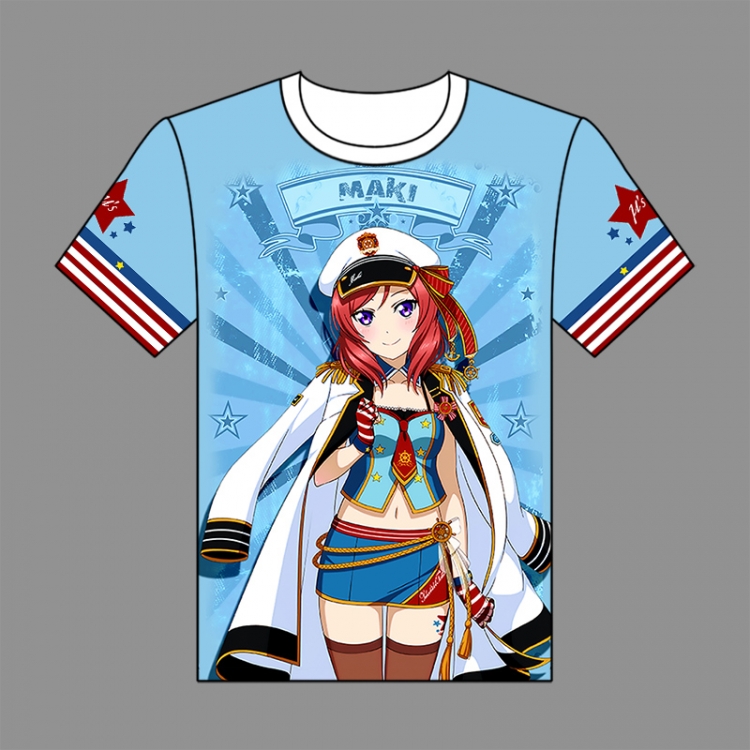 Love Live Full-color short-sleeved Crewneck modal fabric T-shirt M L XL XXL 05