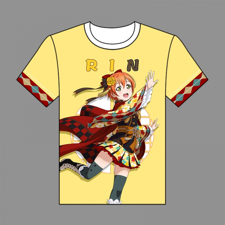 Love Live Full-color short-sleeved Crewneck modal fabric T-shirt M L XL XXL 07