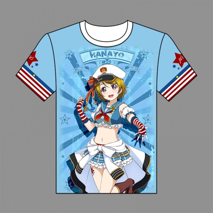 Love Live Full-color short-sleeved Crewneck modal fabric T-shirt M L XL XXL 07