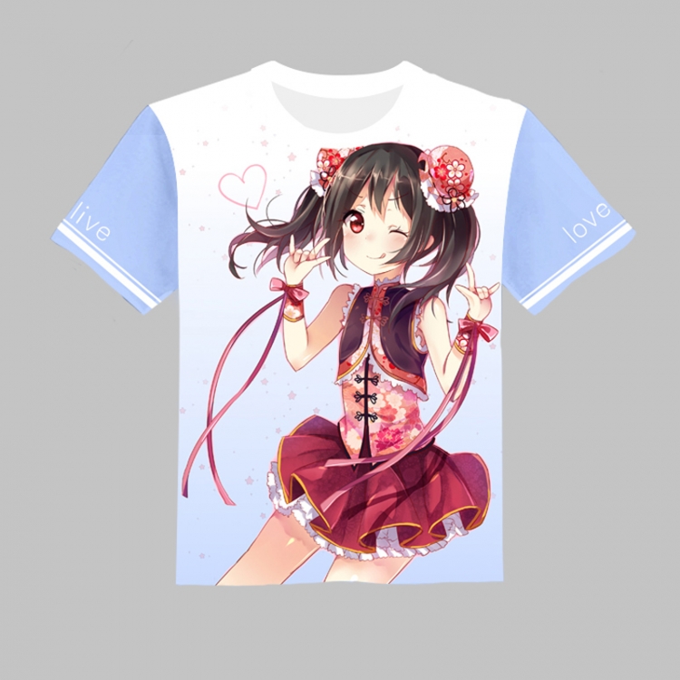 Love Live Full-color short-sleeved Crewneck modal fabric T-shirt M L XL XXL