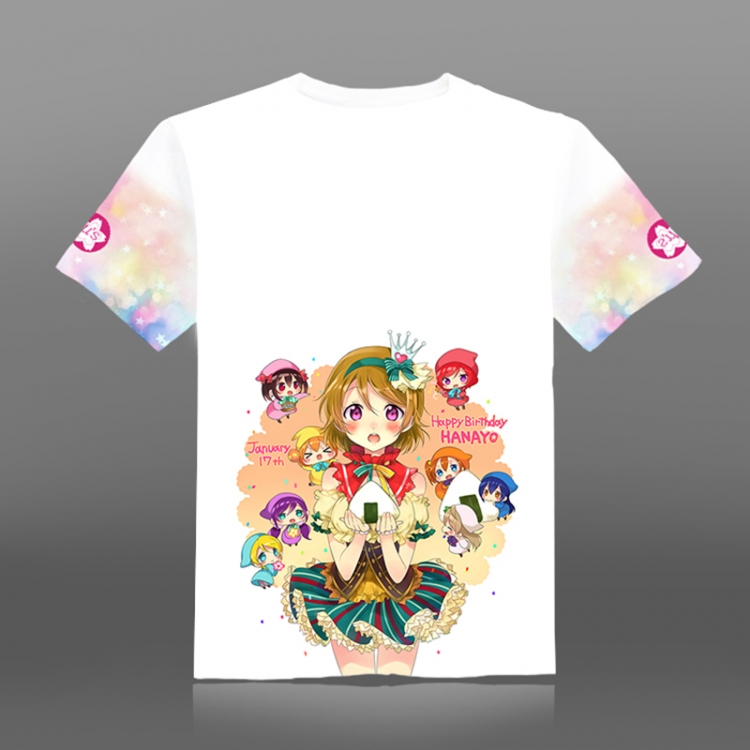 Love Live Full-color short-sleeved Crewneck modal fabric T-shirt M L XL XXL