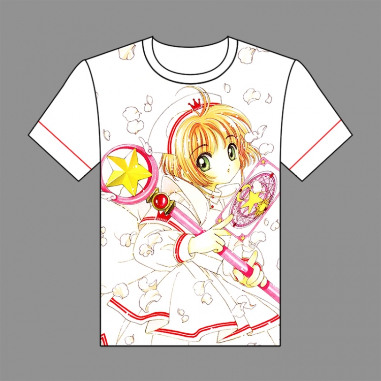 Card Captor Sakura Full-color short-sleeved Crewneck modal fabric T-shirt M L XL XXL